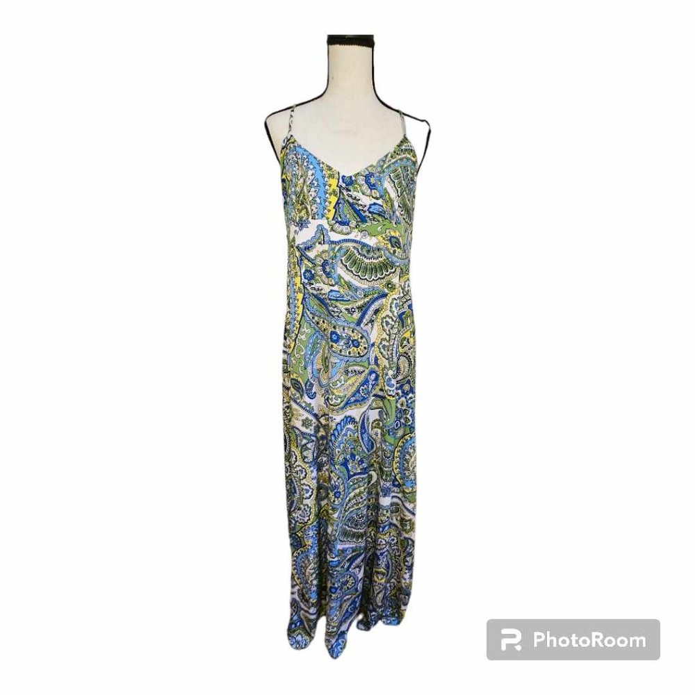 Ann Taylor Loft Paisley Maxi Dress Size 10